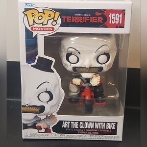 Funko Pop Art the Clown With Bike # 1591 Terrifier